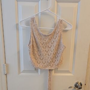 Elegant Cream Lace Women's Top
